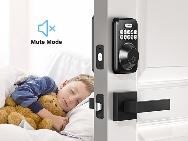 keyless door lock with deadbolt black