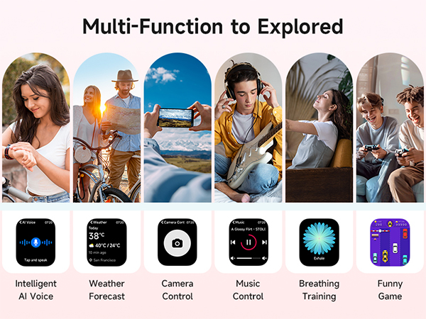 Smart Watch for Women Android &amp;amp; iPhone, Alexa Built-in, activity fitness tracker