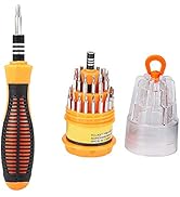 31 in 1 Magnetic Screwdriver Set with Non-Slip Handle, Small Screwdrivers Repair Tool Kit for iPh...