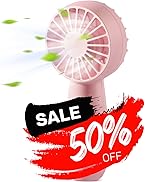 Handheld Mini Fan, 4800mAh Hand Fan, Portable USB Rechargeable Small Pocket Fan, 3 Speeds Adjusta...