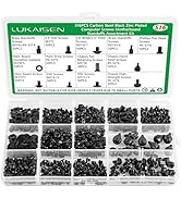 516PCS Computer Screws Assortment Kit, 6-32 Male to M3 Female Carbon Steel Black Zinc Plated Moth...