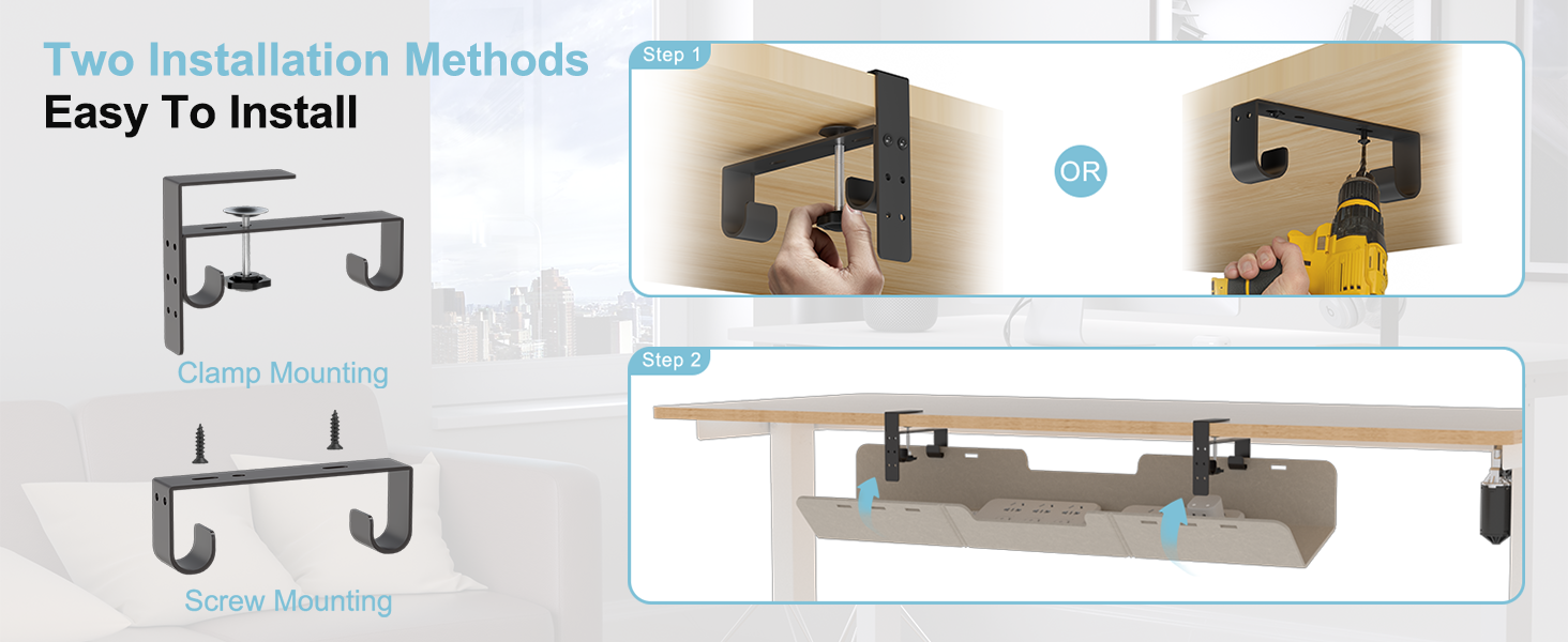 No Drill Cable Management Tray