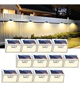 Peasur Solar Lights Outdoor Motion Sensor, 12Pack 140LED Waterproof Solar Powered Fence Lights, 3...