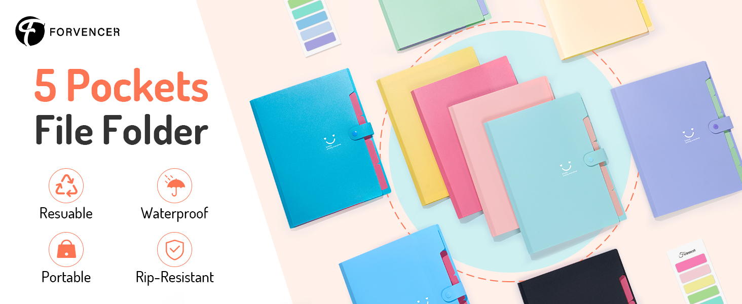 5 Pockets File Folder