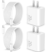 for iPhone 16 Pro Max Charger, 2-Pack 20W Fast USB C Wall Charger Block for iPhone 16e/16/15 Pro ...