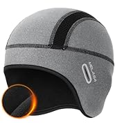 Thermal Fleece Skull Cap Beanie with Glasses Holes, Ear Warmer Helmet Liner, Winter Cycling Hat B...