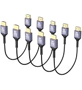 ZeniKon 8K Short Thin HDMI Cable 1FT 5-Pack 48Gbps, Ultra Slim HDMI Cable 2.1 Flexible HDMI Cord ...