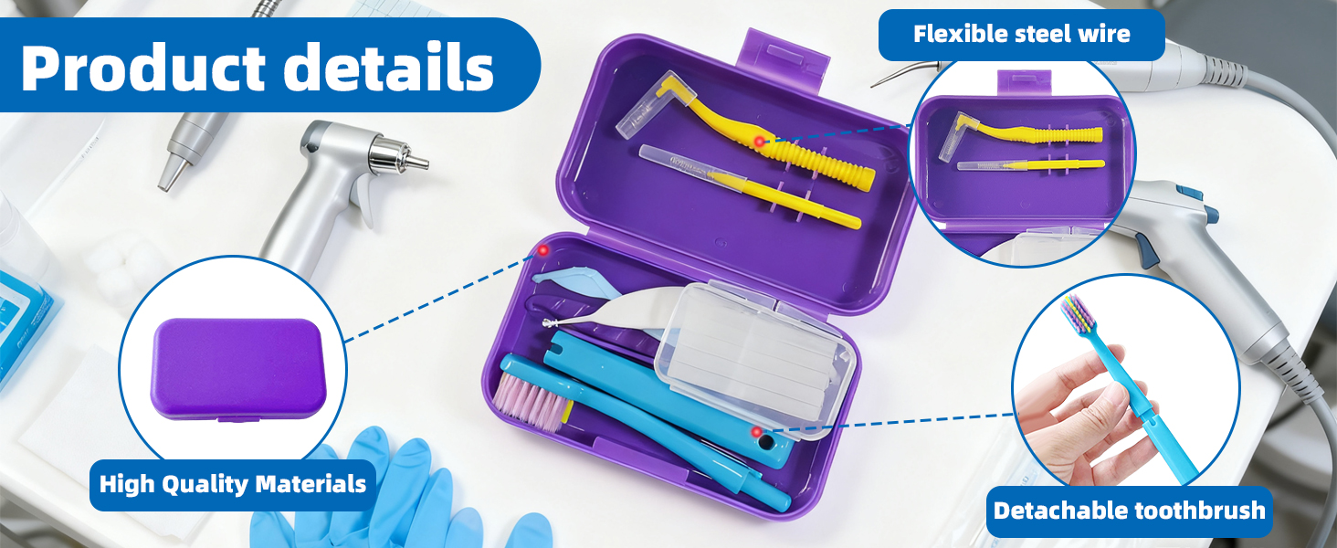 6-in-1 Orthodontic Oral Care Kit with Case