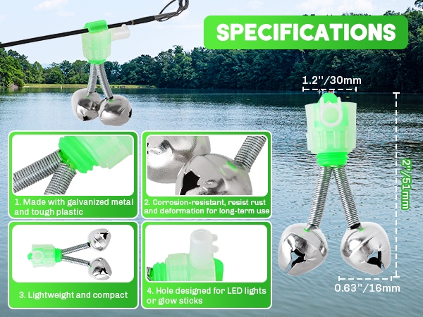 Fish Bite Bait Alarm Bell for Rods