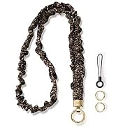 WEESMILE Stretchy Scrunchie Lanyard for ID Badges – Cute Neck Lanyard for Keys | Retractable Keyc...