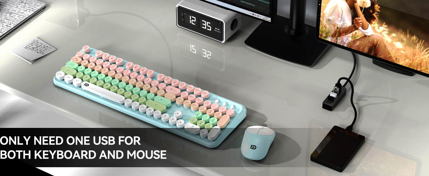 clicky wireless keyboard creamy typing sound