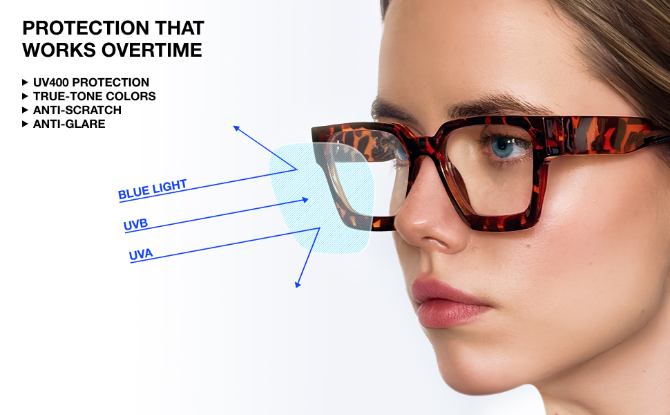 rectangle blue light glasses