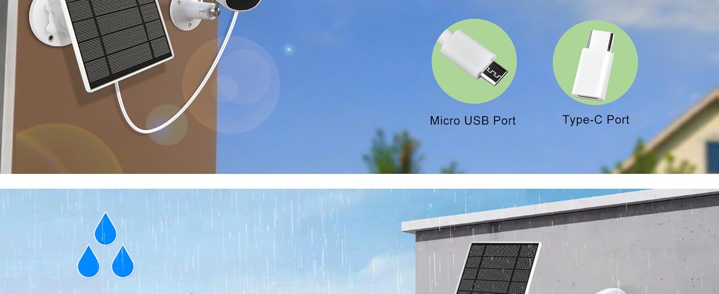 solar panel for rechargeable battery camera