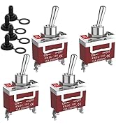 Toggle Switch, Malictele 12V 30A HeavyDuty ON/Off 2Pin SPST Waterproof Toggle Switch with Waterpr...