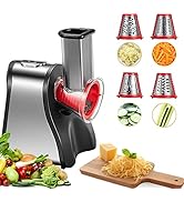 FOHERE Electric Cheese Grater Salad Maker, Electric Slicer Shredder for Home Kitchen Use, One-Tou...