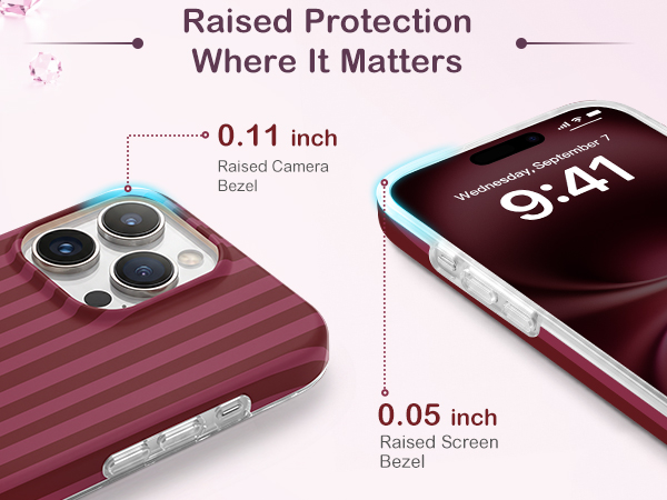 burgundy striped phone case