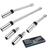 DURATECH 5PCS Swivel Magnetic Spark Plug Socket Set, 3/8" Drive Thin Wall Socket Includes 5/8" x ...