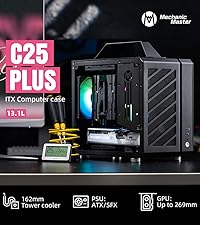 Mechanic Master Cool Cube Series C25Plus Mini-ITX Case/Alumium/Steel/GPU Length Within 269mm, ATX14c...