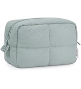 Narwey Puffy Makeup Bag for Travel Women Girl, Quilted Makeup Bag Cosmetic Bag, Cute Puffer Make ...