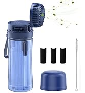 HandFan 20oz Water Bottle Fan with Straw&amp;Filter for Stroller, Sports, Outdoors, Student, Baby, Yo...