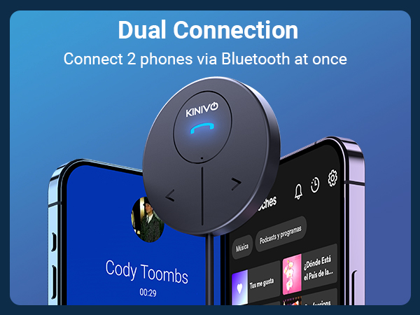 Kinivo jack port cord plug in converter home adaptor speaker auto best out lexus aux/bluetooth older