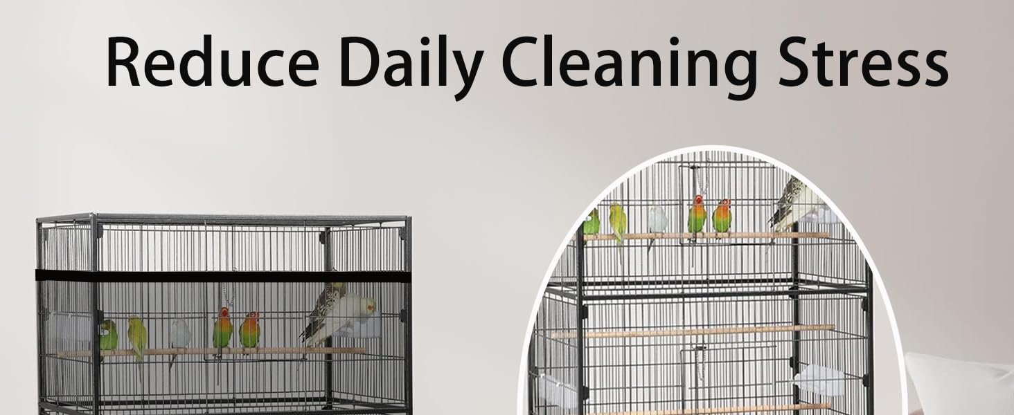 Large Bird Cage Seed Cather