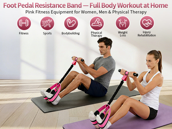 Pedal Resistance Band — Full Body Workout at Home for Women, Men &amp;amp; Physical Therapy