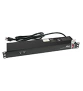 Tecmojo 1U Rack-Mount Horizontal 8-Outlet Power Strip UL Listed PDU with Surge Protection 6ft Cor...