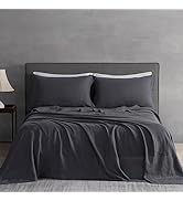 DAPU Pure Linen Sheets Set, 100% French Linen from Normandy, Breathable and Durable for Hot Sleep...