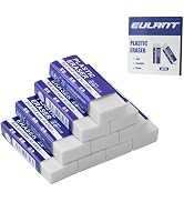 EULANT Pencil Erasers 10 Pieces, White 2B Rubbers Erasers for Schools Office Kids Adults, Soft Ar...