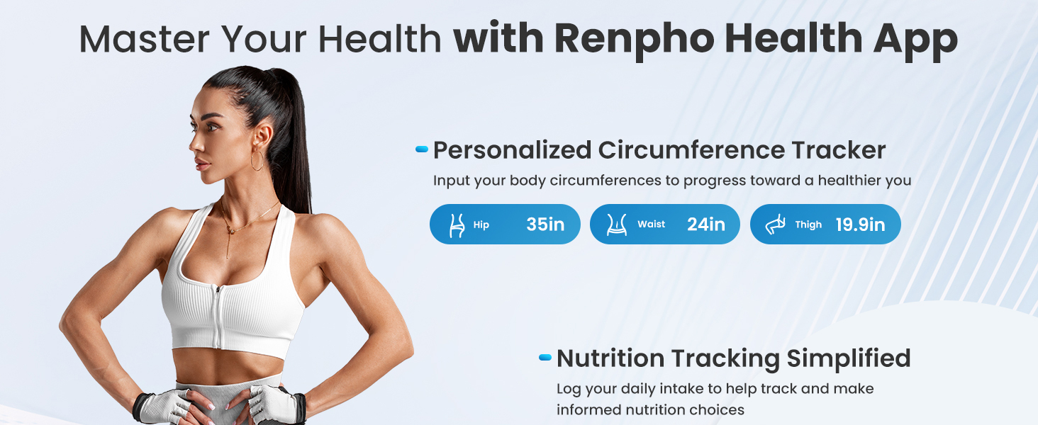 Renpho Smart Scale for Body Weight 500lb, Large Display Weight Scale, Body Fat Scale for BMI Muscle