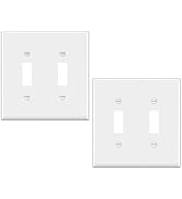 2-Gang Toggle Light Switch Wall Plate,Double Wall Plates Cover,Double Switch Cover, Light Switch ...