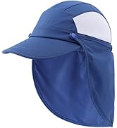 Connectyle Kids Sun Hat with Removable Neck Flap UPF 50+ Sun Protection Baseball Cap Summer Beach...