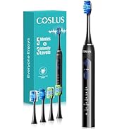 COSLUS Sonic Electric Toothbrush for Adults: 3 Intensities &amp; 5 Modes Gum-Friendly for Deep Cleani...