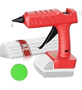 Cordless Hot Glue Gun for Milwaukee 18V Battery, 60W Full Size Craft Glue Gun, Handheld Hot Glue ...