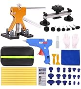 CZJCMECH 53Pcs Car Dent Puller Kit, Paintless Dent Removal Kit with Adjustable Bridge Puller &amp; Go...