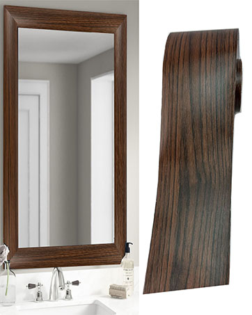 Dark brown wood Grain border