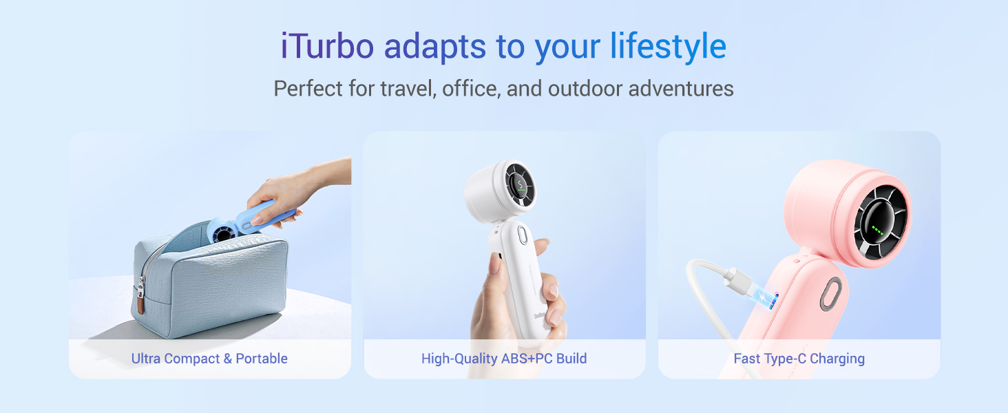 foldable misting travel camping operated neck