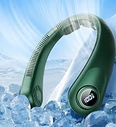 Portable Neck Fan With LED Display, Hands-free 5 Speeds Cooling, Neck Support, Lightweight, Blade...