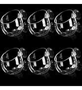 Hiceeden 6 Pack Aquatic Plant Cup with 2 Sunction Cup, Crystal Glass Aquarium Plant Pot Holder, R...