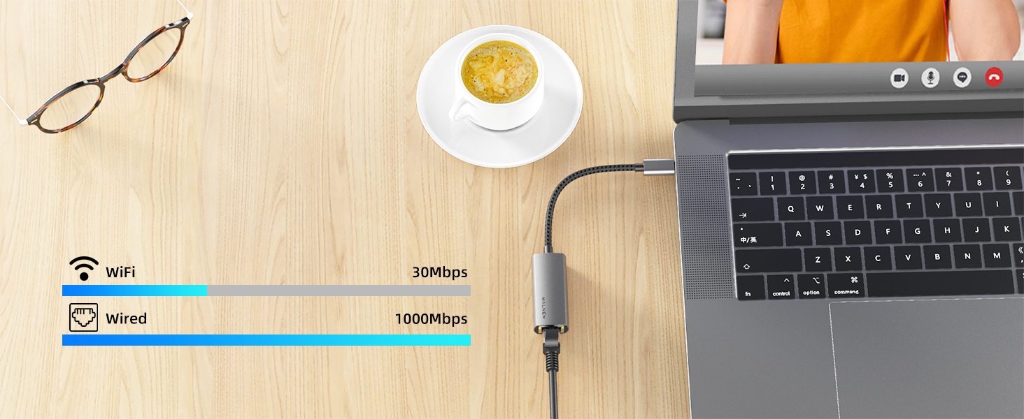 Type C to RJ45 Gigabit Ethernet Adapter