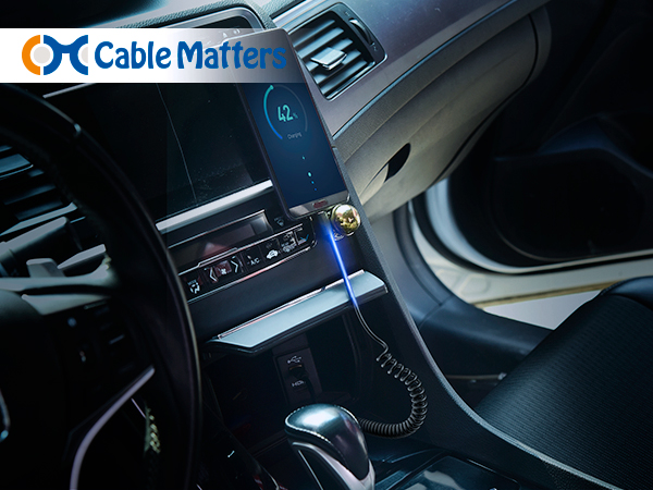 Coiled USB-C to USB-A Charging Cable