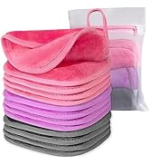 Makeup Remover Cloth, 6" x 6" Make Up Towels Reusable Face Cloth for Washing Face, Makeup Remover...