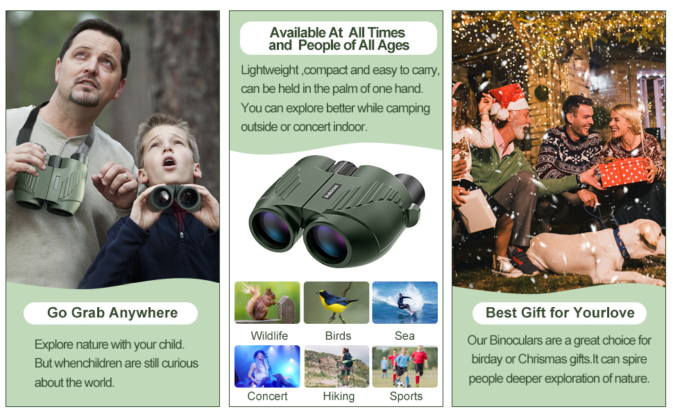 XrKrOPTend Binoculars: Available at all times and people of all ages