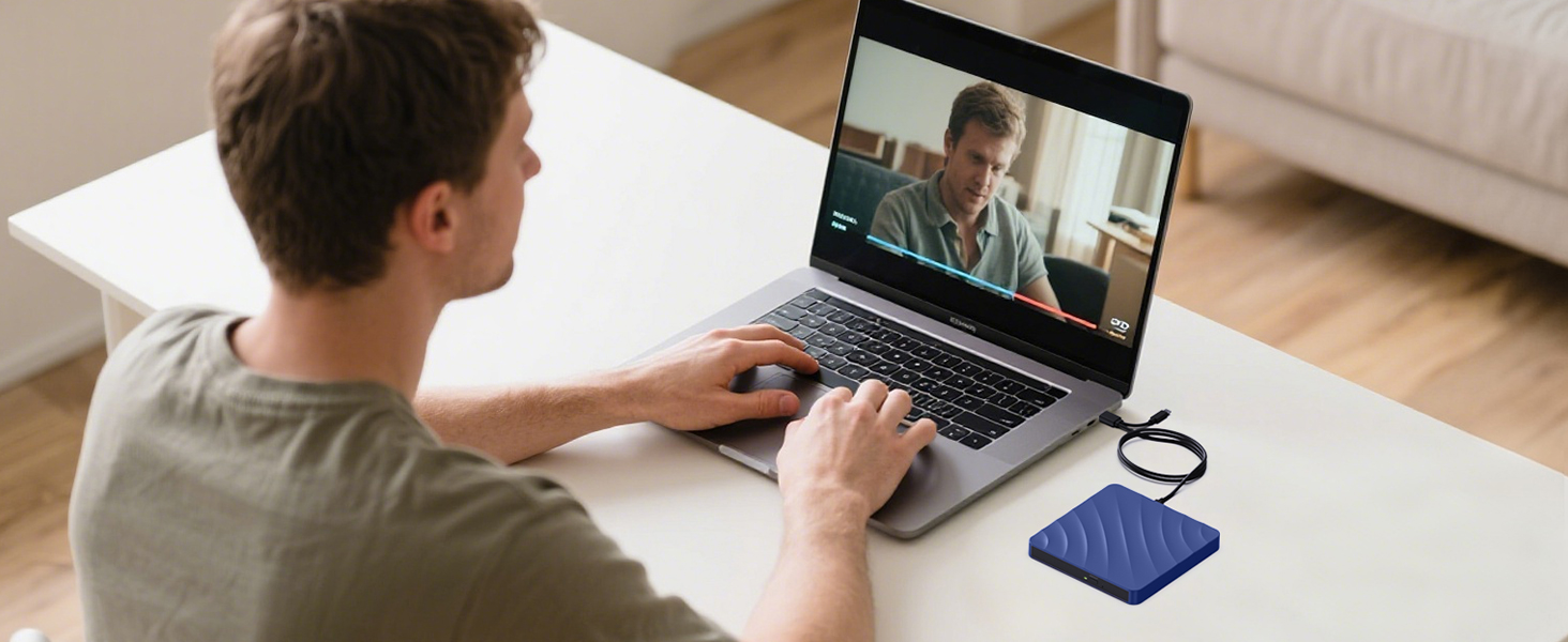 Series of images showing people using laptops or computers in home/office settings, appearing to demonstrate software or digital product usage.