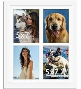 DUENPY 12x16 Picture Frame 5x7 Collage Picture Frame Displays Four 5x7 inch Photos or 12x16 (With...