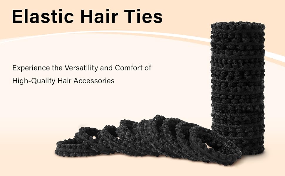 100 Pack Mini Lace Hair Ties