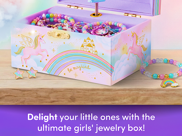 Whimsical girls musical jewelry box
