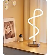 GOEBLESON Table Lamp, Modern Bedside Lamp with 3 Color Temperatures, Adjustable Brightness, Cute ...