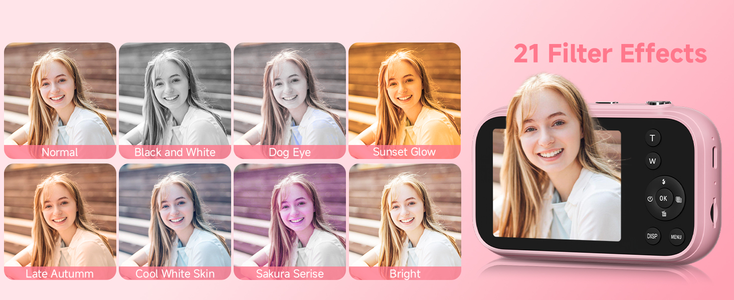 digital camera with 21 filter effect/compact digital camera/camera digital point and shoot